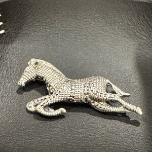 Silver Horse Brooch